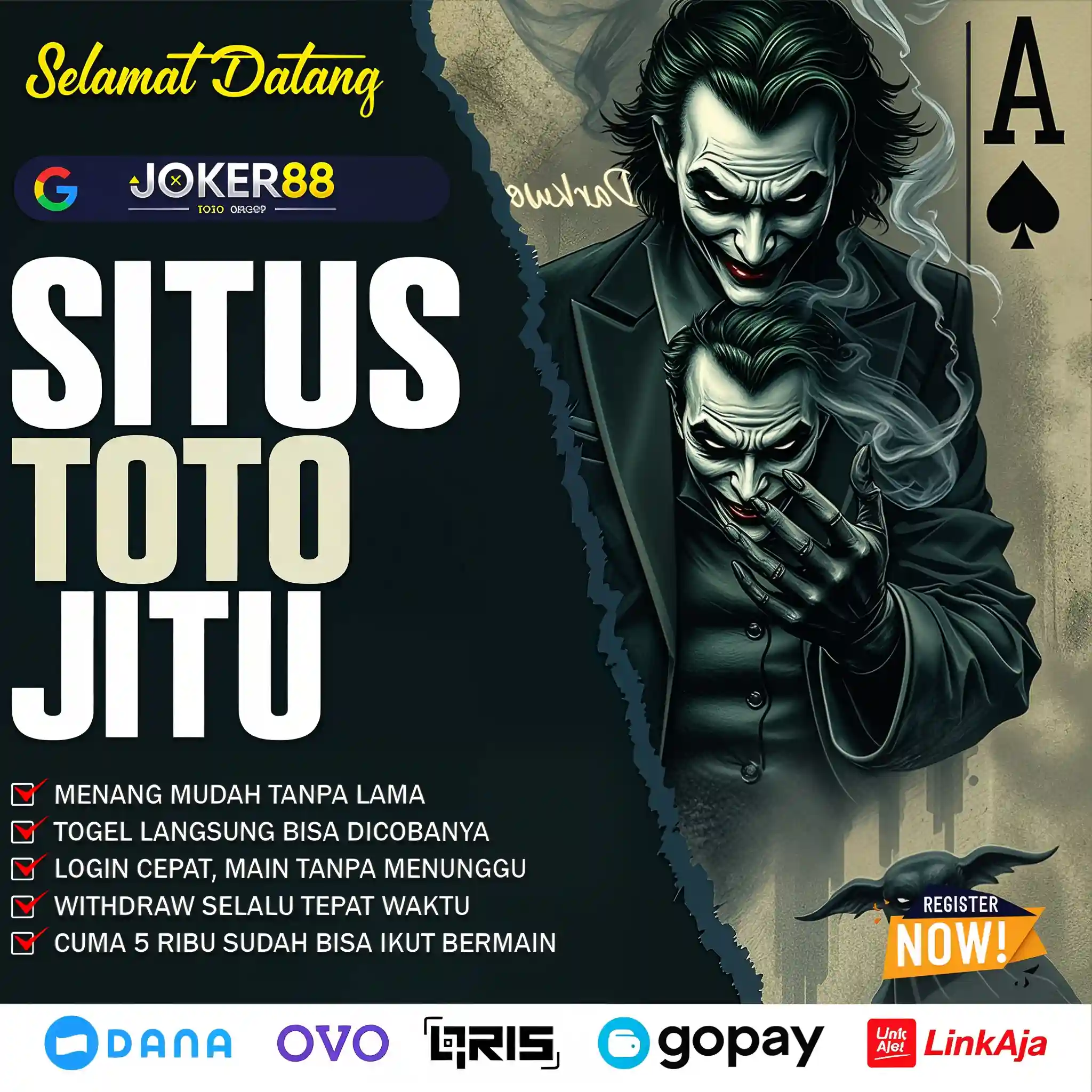 Joker88: Situs Resmi Arena Seru Untuk Bermain Toto Jitu 2D - 3D - 4D